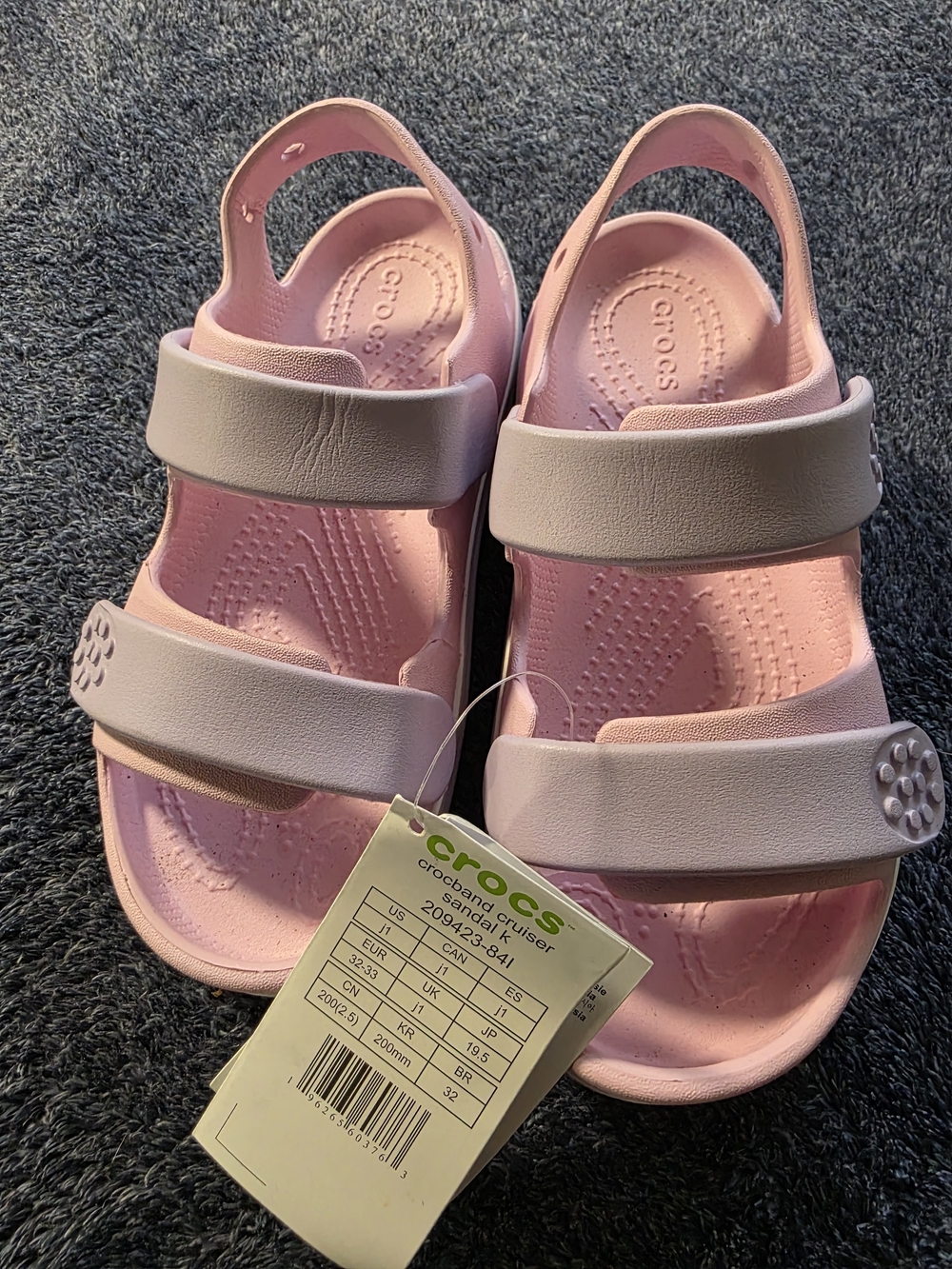 ✨ NWT Crocs Kids Crocband Cruiser Sandal - Ballerina / Lavender (Size J1)
